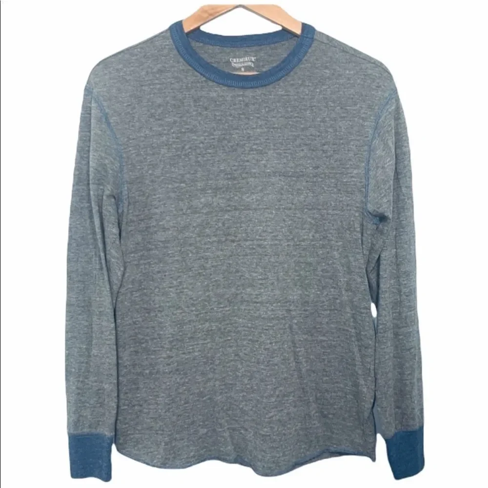 EUC Cremieux Long Sleeve Ringer Tee S Gray‎